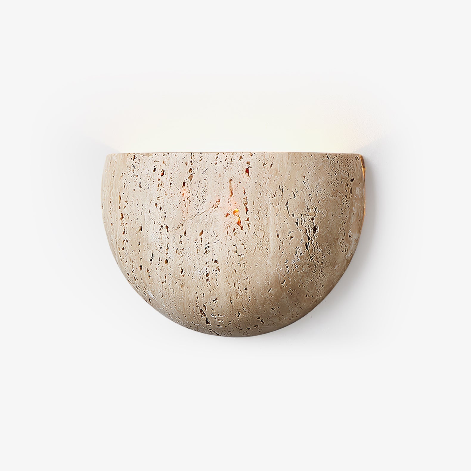 Armarel Half Moon Travertine Wall Light - Neutralighting