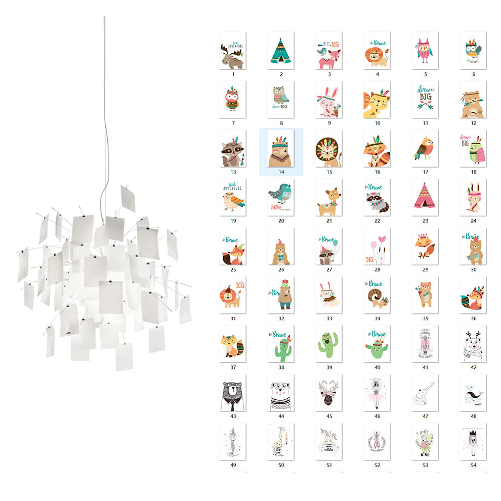 Ortheen Individual Creativity Paper Metal Chandelier - Lamp Copper
