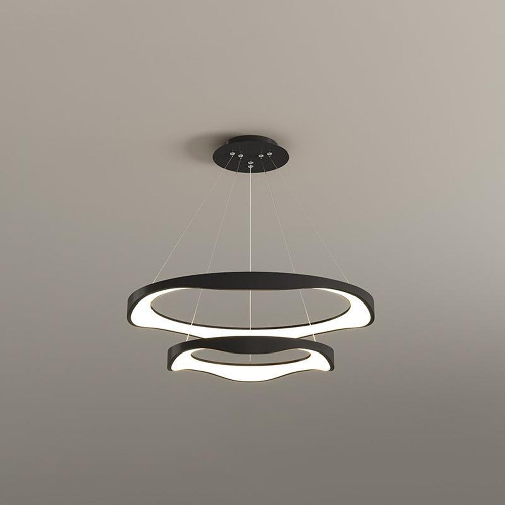 Arisha Moderna LED Lampada a Sospensione Nero/Banco Rotondo Sala da Pranzo