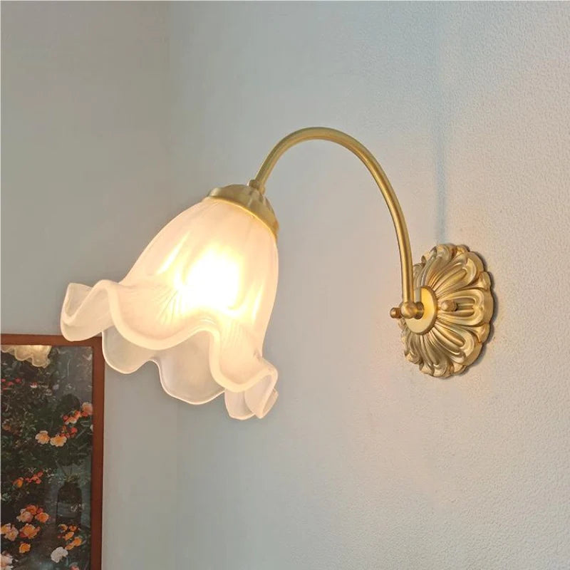 Arisha Retrò LED Metallo Vetro Applique Camera da Letto Balcone