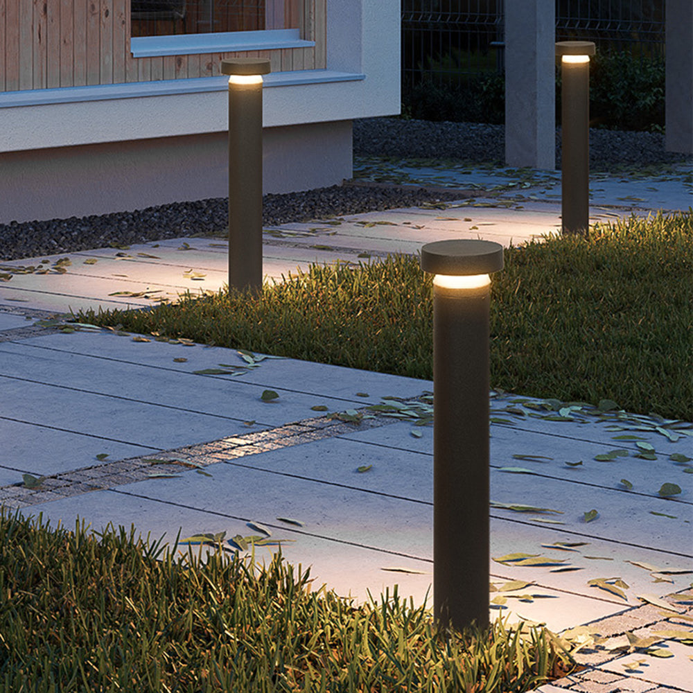Ray Moderno Elegante Cilindro Metallo Lampade da Esterno Giardino