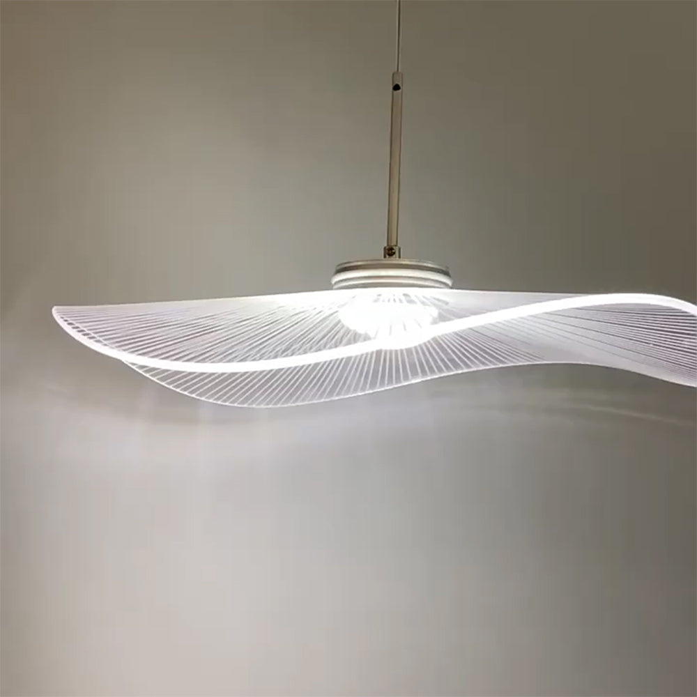 Arisha Lampada a Sospensione Forma Metallo Bianco Designer Lotus Foglia