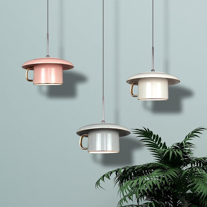 Valentina Urbano Tazza Ceramica LED Lampade a Sospensione Soggiorno