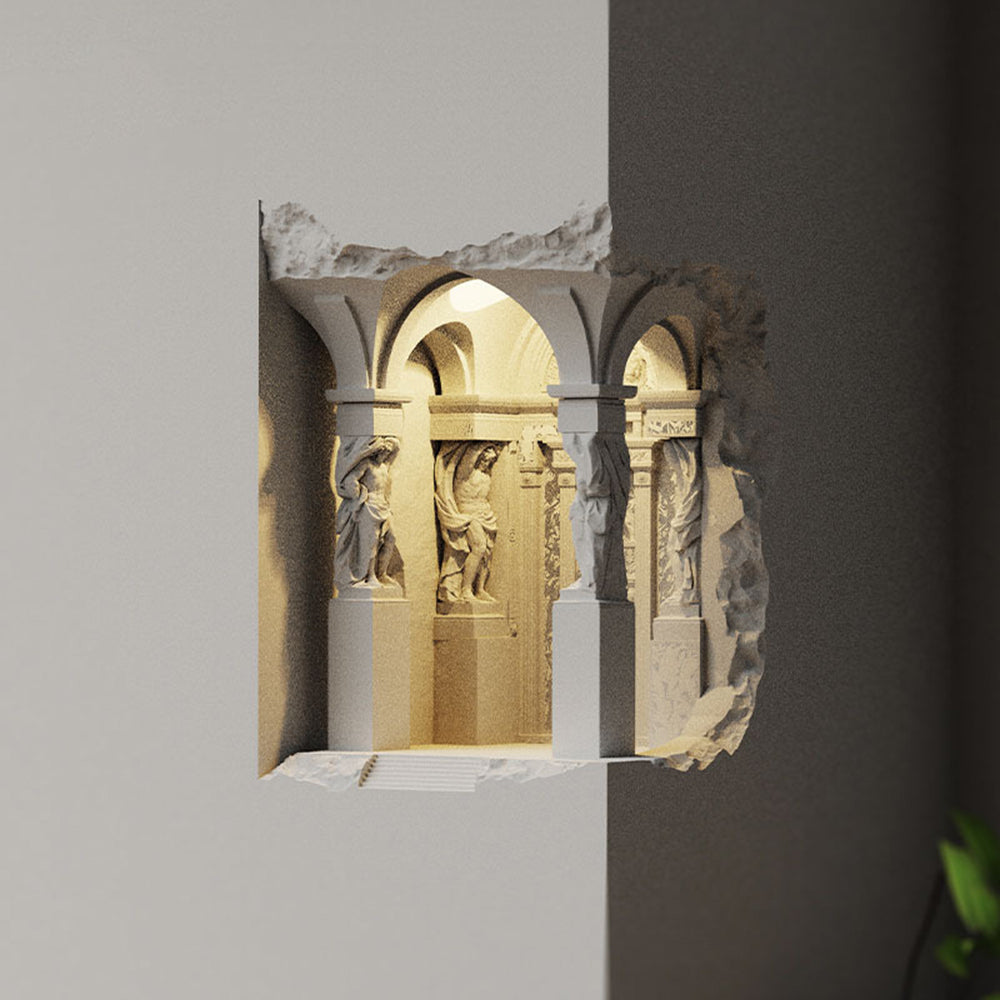 Arisha Arte Deco Colore LED Gesso Applique Soggiorno