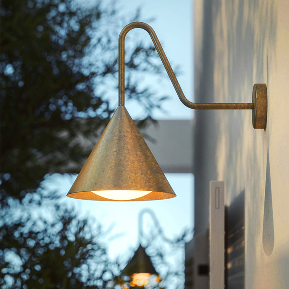 Ray Moderno Minimalista Metallo Cono Applique da Esterno