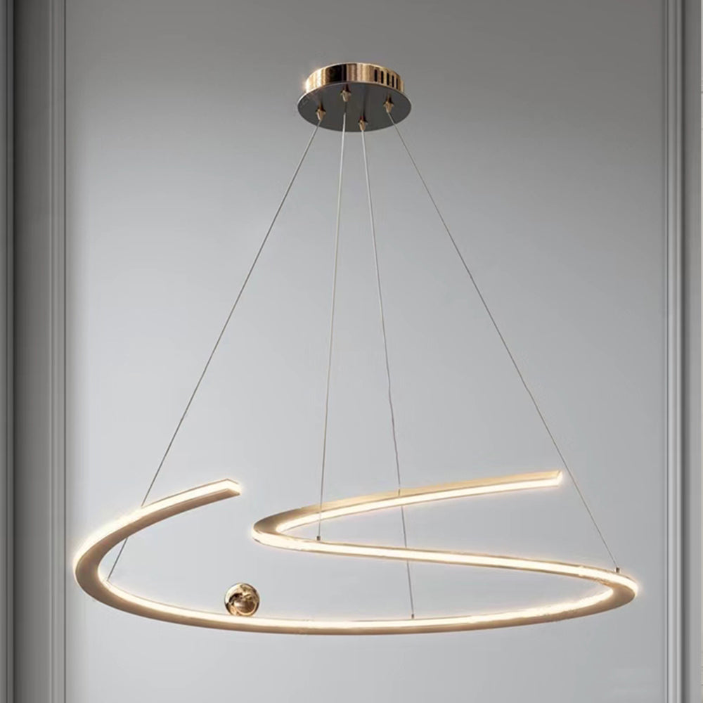 Arisha Lampada a Sospensione Metallo Oro Lineare Minimalista Camera da Letto