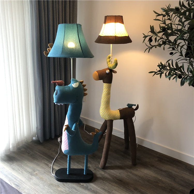 Arisha Blu Dinosauro Lampade da Terra Metallo LED