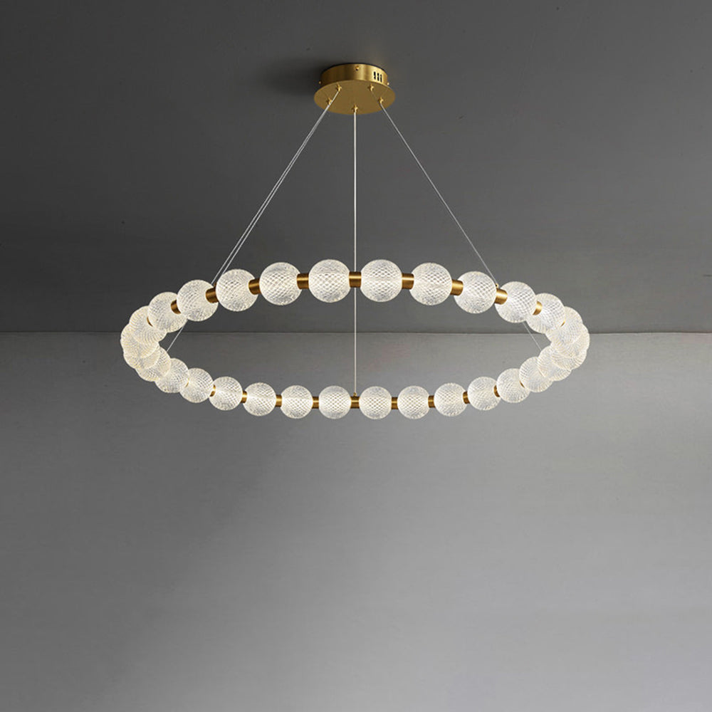 Valentina Design LED Lampada a Sospensione Metallo Acrilico Oro Anello Soggiorno/Camera da Letto/Sala da Pranzo
