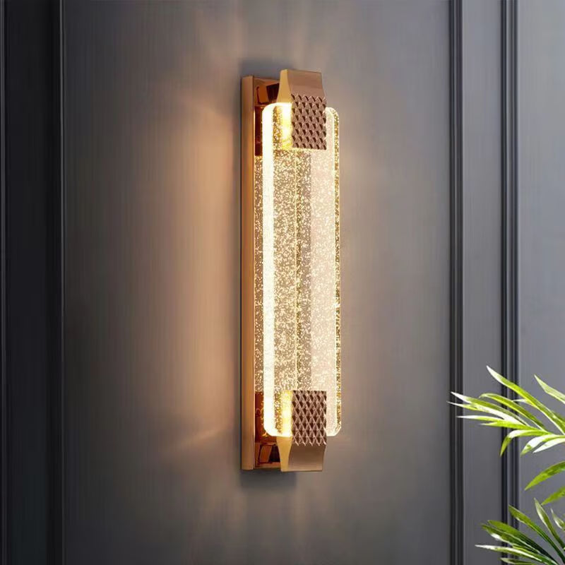 Arisha Moderno Metallo/Vetro Applique Oro Soggiorno/Camera da letto/Ristorante