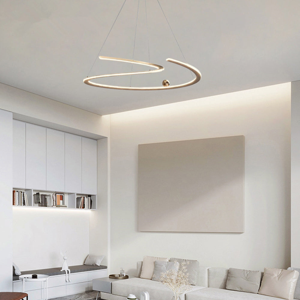 Arisha Lampada a Sospensione Metallo Oro Lineare Minimalista Camera da Letto