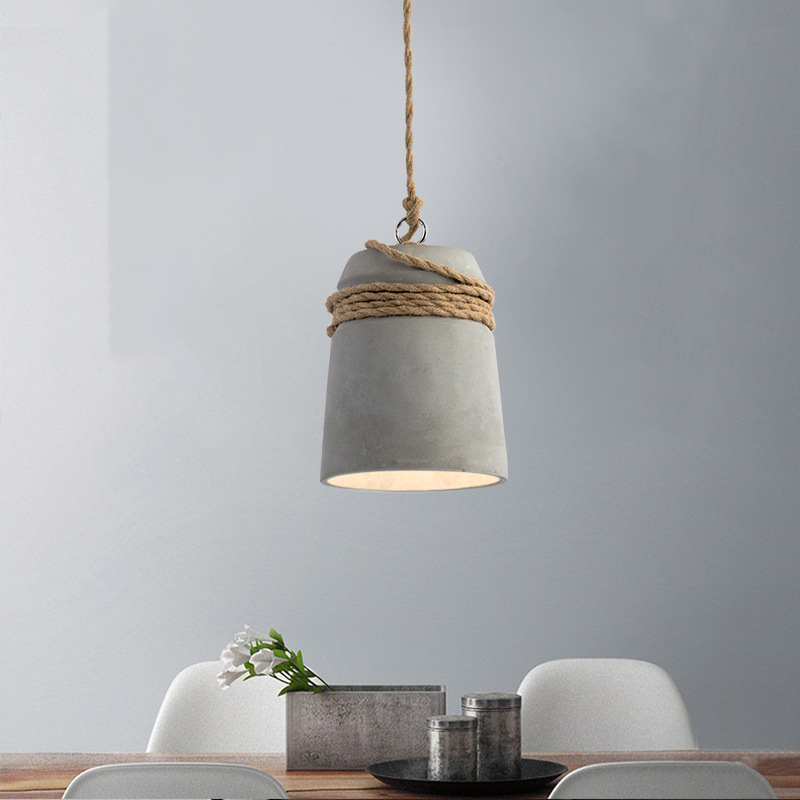 Arisha Industriale LED Lampada a Sospensione Cemento/Metallo Grigio