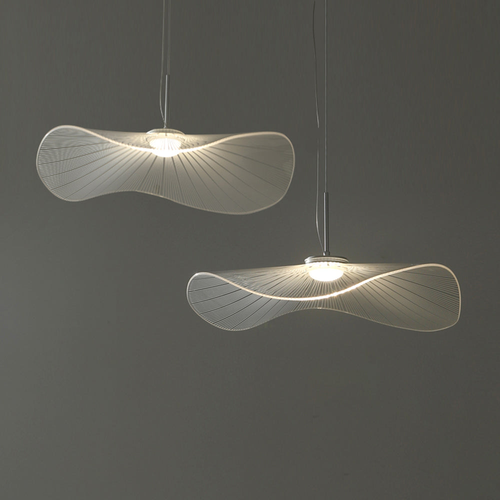 Arisha Lampada a Sospensione Forma Metallo Bianco Designer Lotus Foglia