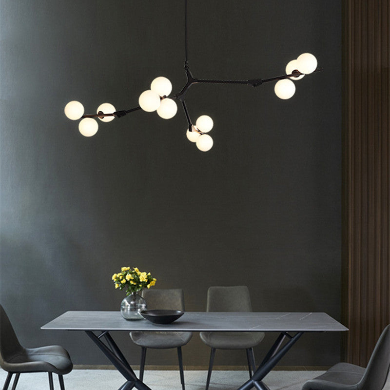 Valentina Moderno Metallo/Vetro Lux Lampadario Oro/Nero Camera da letto/Soggiorno