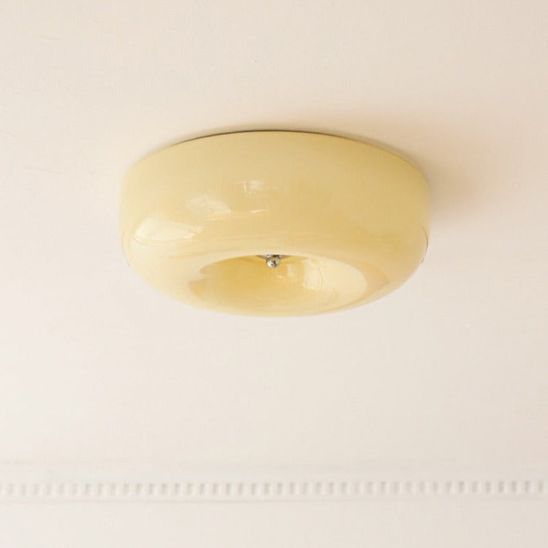 Valentina Lampada da Soffitto Vintage in Vetro Crema