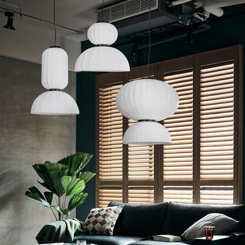 Ritta Design LED Lampade a Sospensione Bianco Metallo/ Artificiale Seta Isola Cucina