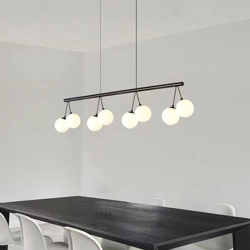 Valentina Nordico Metallo/Vetro Lux Lampadario Nero Camera da letto/Soggiorno