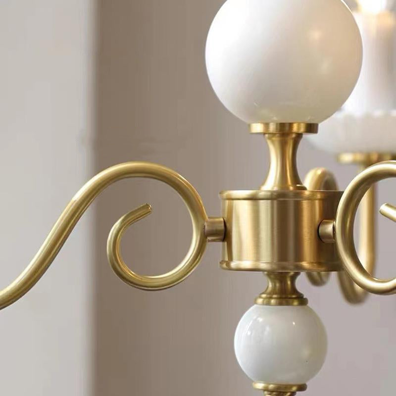 Silva Antico LED Candela Lampadari Ottone Ceramica Camera da Letto