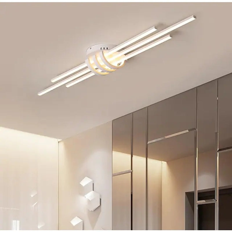 Arisha Moderna Insolito LED Plafoniera Nero/Bianco Metallo Acrilico Lineari Soggiorno/Camera da Letto