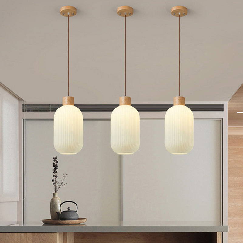 Muto Moderno Legno/Vetro Lampade a Sospensione Bianco Soggiorno Camera da Letto