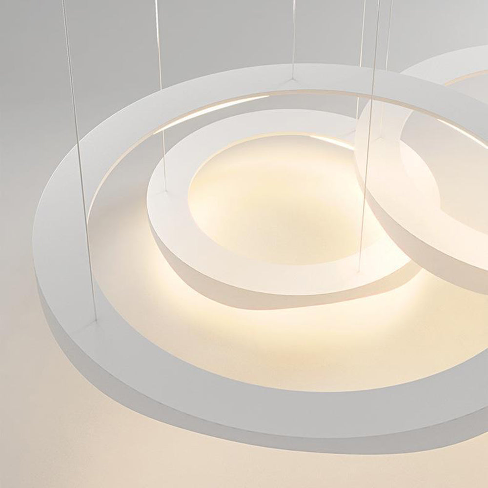 Arisha Moderna LED Lampada a Sospensione Nero/Banco Rotondo Sala da Pranzo