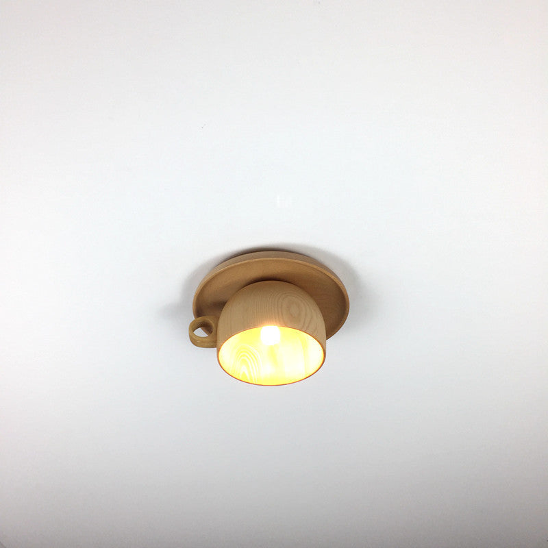 Arisha Moderno Legno Tazza Plafoniere Camera da Letto