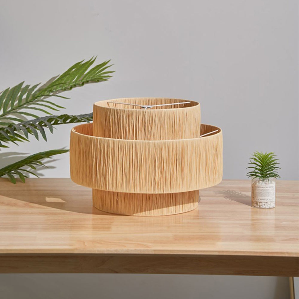 Ritta Design Rustico Boho LED Lampade a Sospensione Metallo Rattan Soggiorno/Camera da Letto