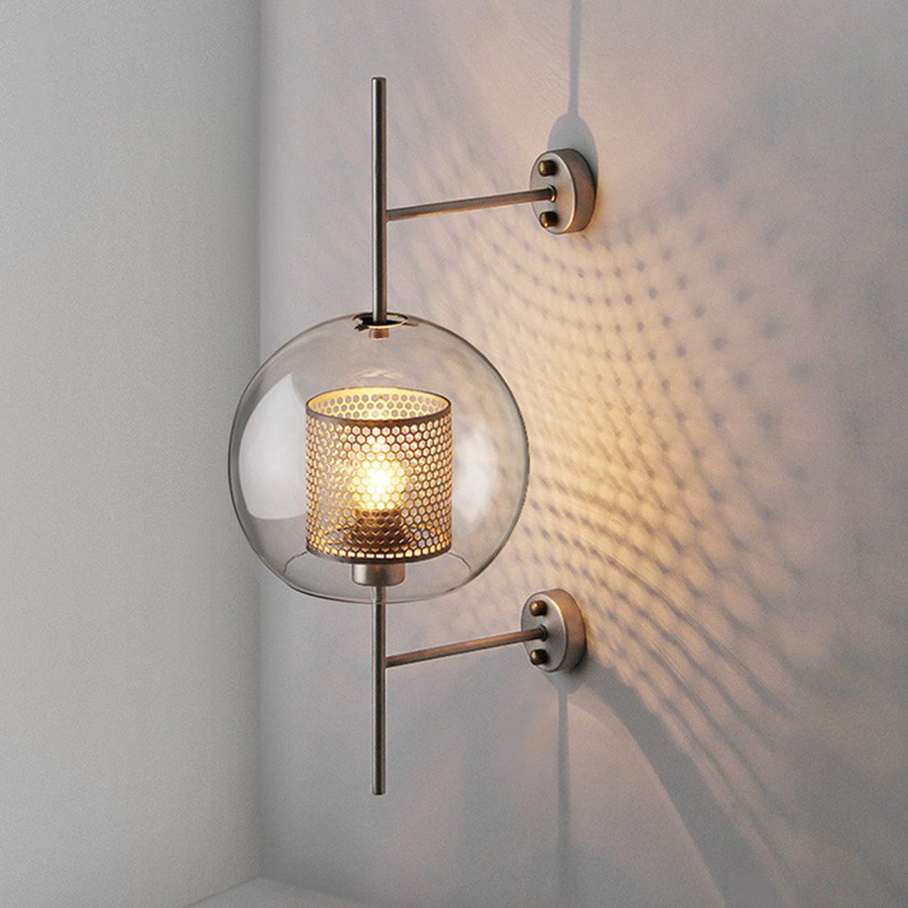 Arisha Industriale LED Applique Metallo/Vetro Argento/Oro Globale