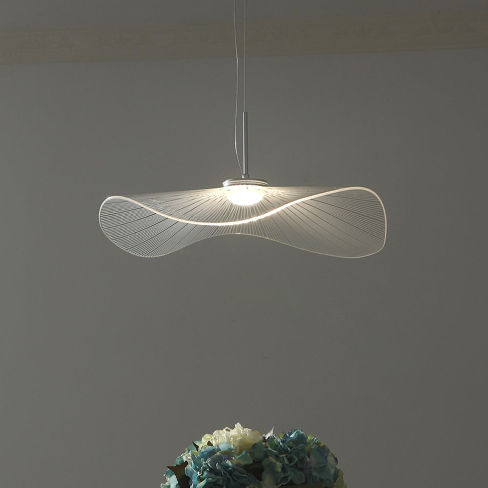 Arisha Lampada a Sospensione Forma Metallo Bianco Designer Lotus Foglia