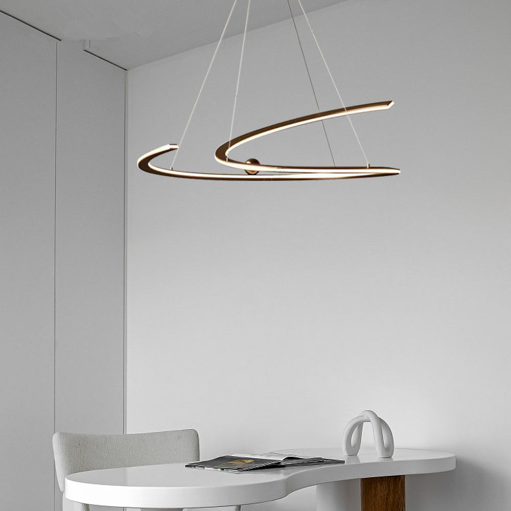 Arisha Lampada a Sospensione Metallo Oro Lineare Minimalista Camera da Letto