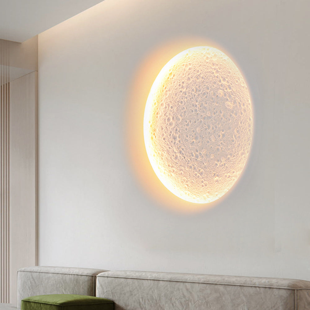 Aria Decorativa Bellissimo LED Emisfero Luna Applique Metallo Gesso Soggiorno/Camera da Letto
