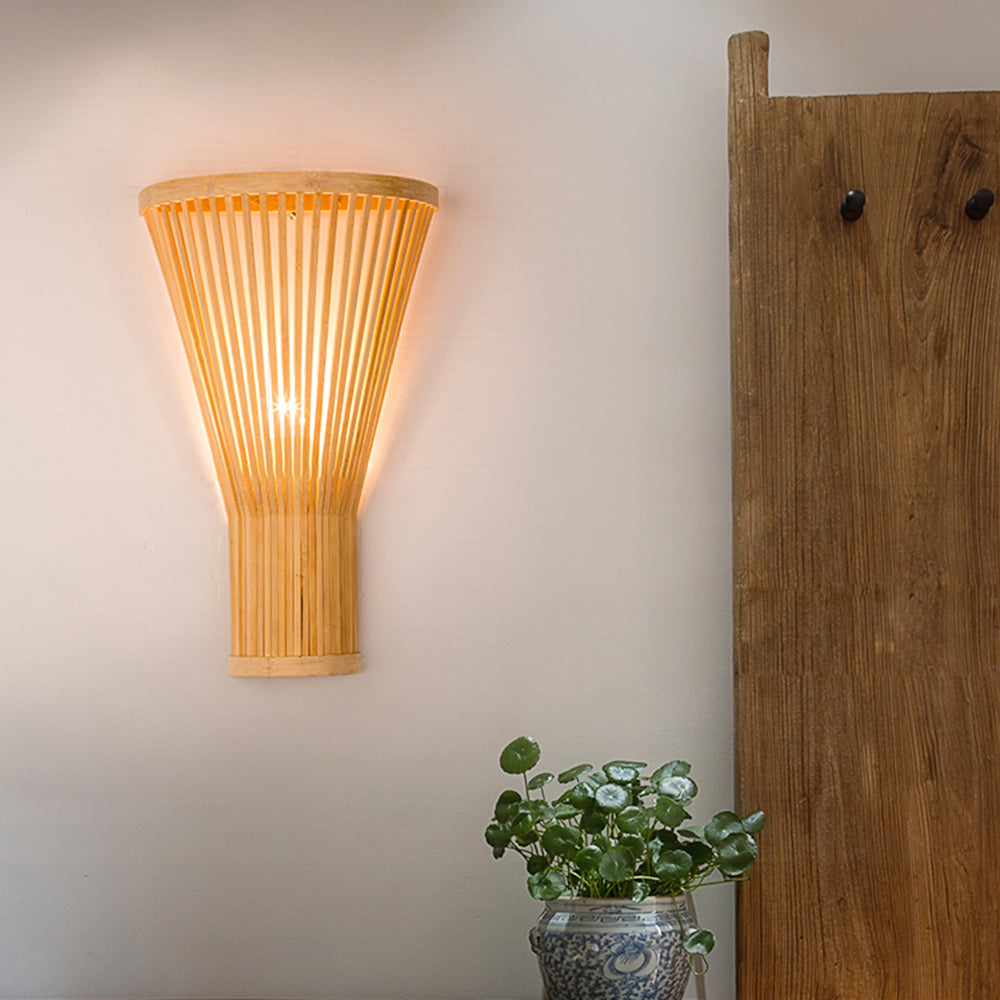 Muto Led Applique Comodino Rattan Acrilico Camera da Letto