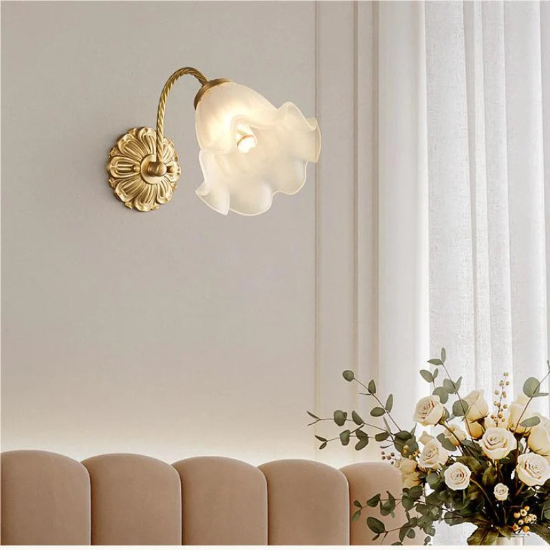 Arisha Retrò LED Metallo Vetro Applique Camera da Letto Balcone
