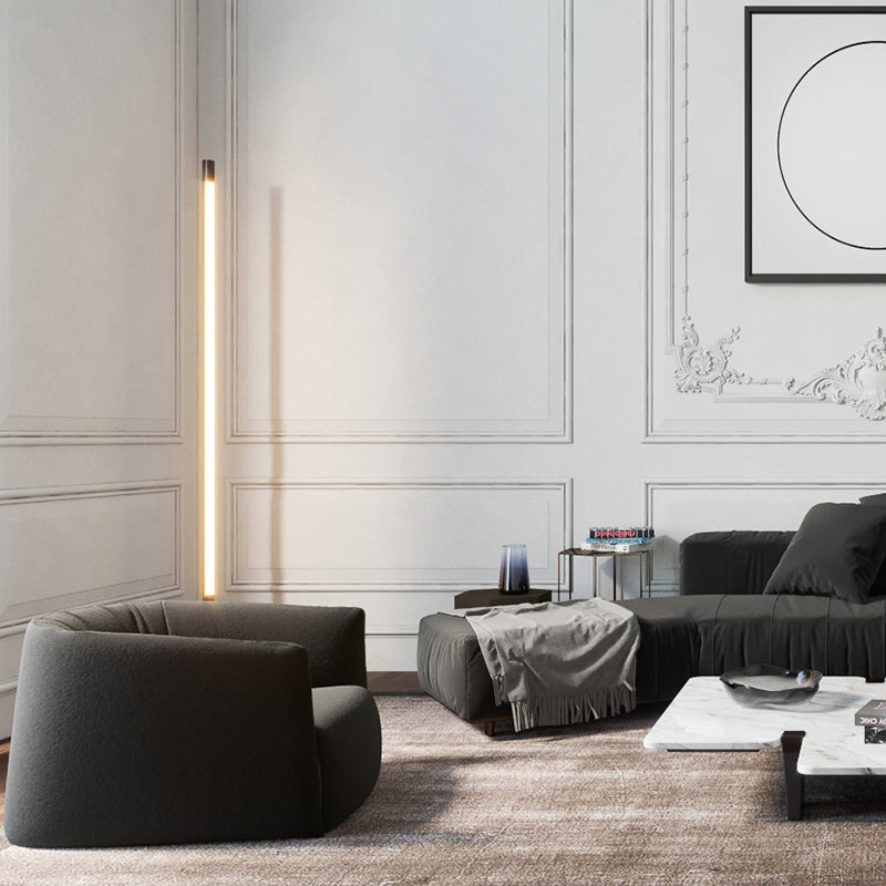 Arisha Minimalista LED Lampade da Terra Lineare Nero/Oro Metallo Marmo Soggiorno/Camera da Letto