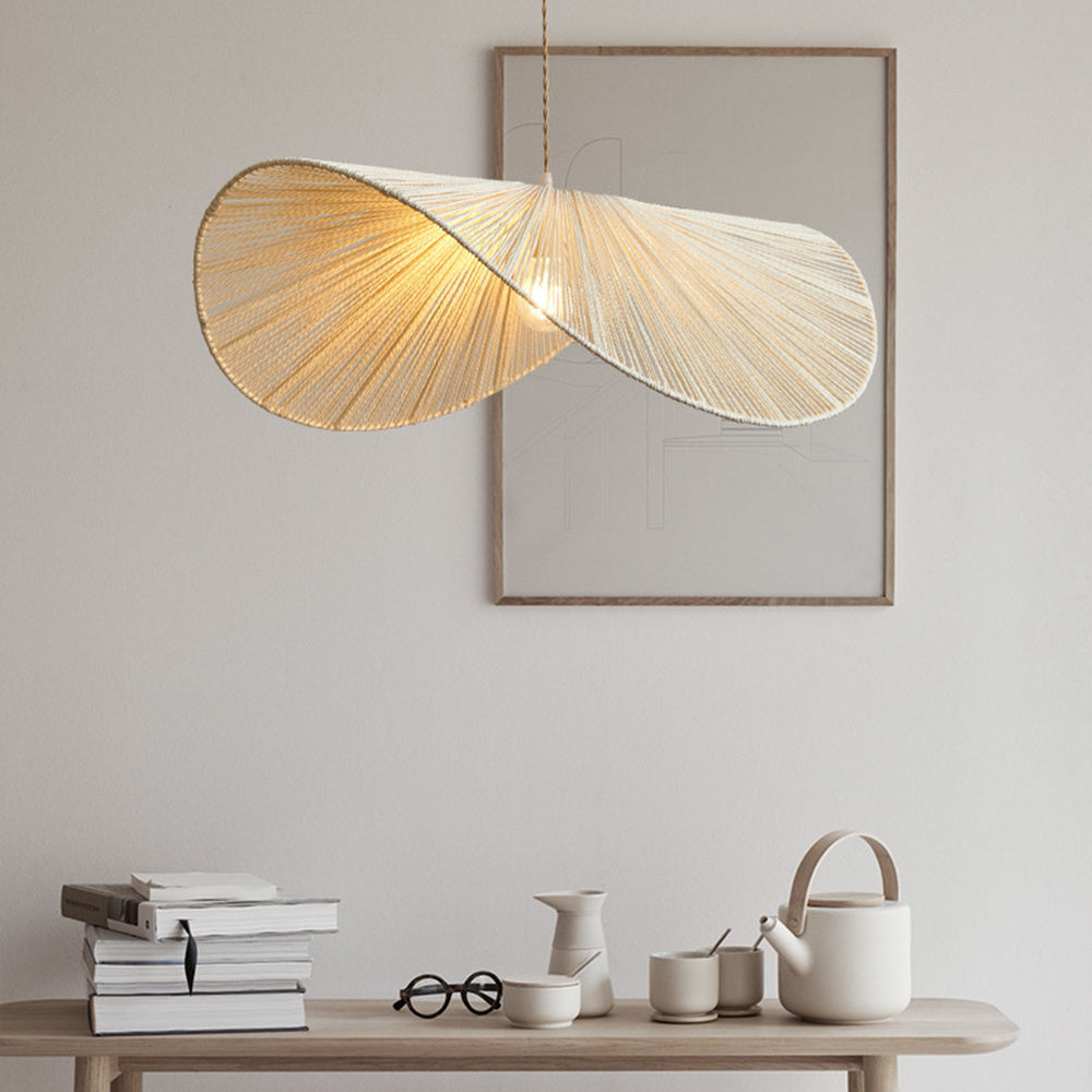 Ritta Lampada a Sospensione Beige/Marrone Gemelli Rutistica