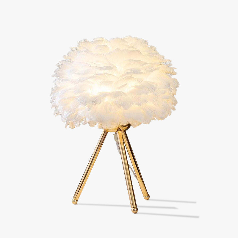 O'Moore Lampade da Tavolo Piuma Bianco/Grigio/Rosa/Rosa Treppiede Moderna