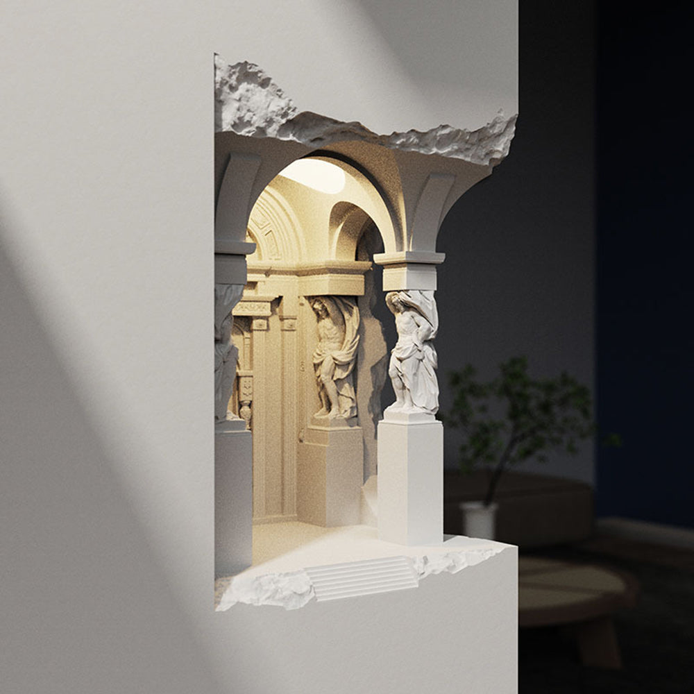 Arisha Arte Deco Colore LED Gesso Applique Soggiorno