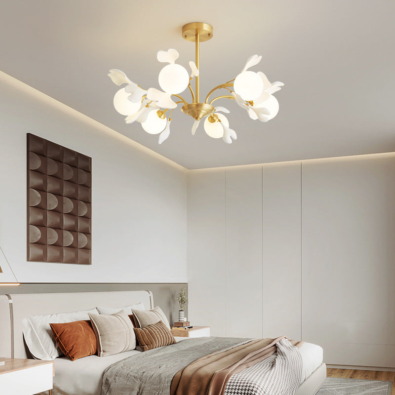 Olivia Lussi Fiore Metallo Vetro Lampadari Camera da letto Soggiorno