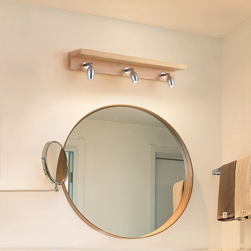 Muto Minimalista LED Lineare Applique Legno Marrone Soggiorno/Camera da Letto/Bagno