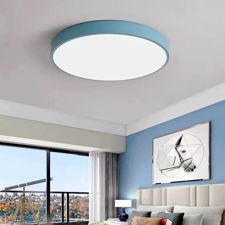 Valentina Moderno LED Plafoniere Rotondo Circolare Semplice Giallo/Blu/Verde/Rosa/Grigio Soggiorno/Camera da Letto