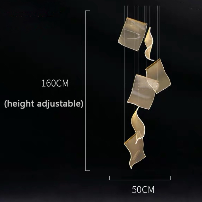 Kristy Moderni Led Lampadari Artistico Acrilico Metallo Oro Soggiorno/Camera da Letto