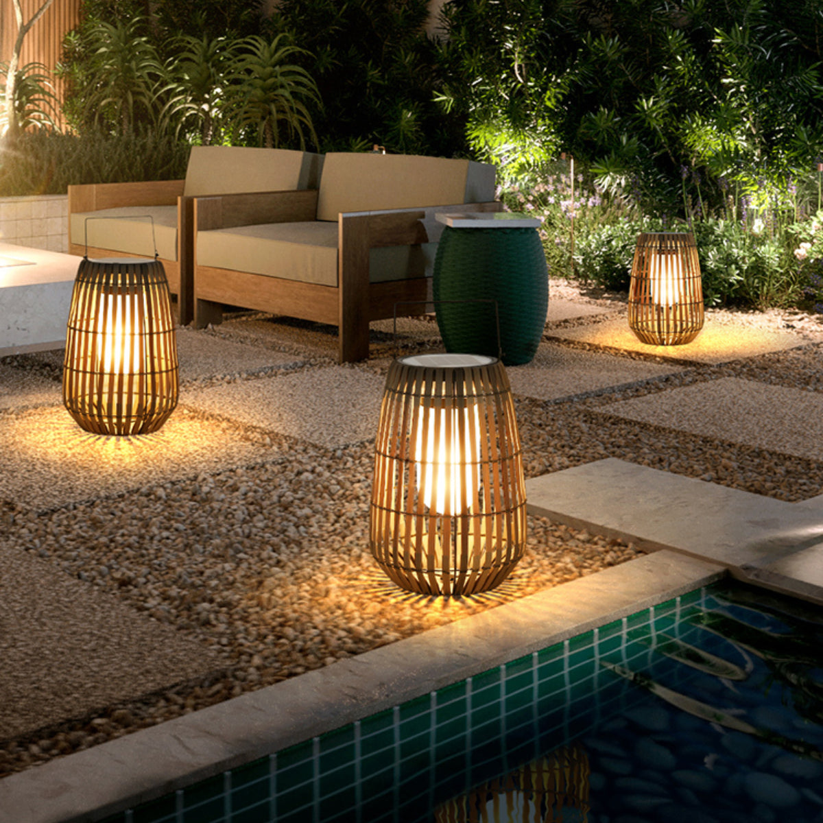 Ray Classico Lanterne Solare Metallo Lampade da Esterno Marrone