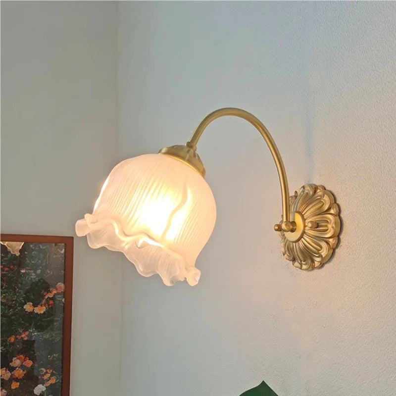 Arisha Retrò LED Metallo Vetro Applique Camera da Letto Balcone