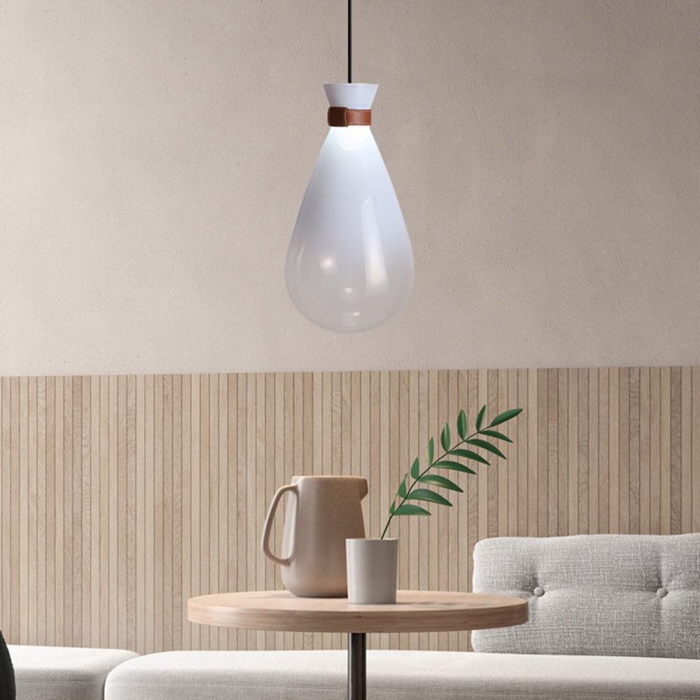 Valentina Minimalista Gocce D'acqua LED Lampade a Sospensione Grigio Fumo/Bianco Vetro Soggiorno/Camera da Letto