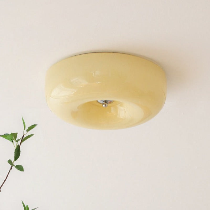 Valentina Lampada da Soffitto Vintage in Vetro Crema