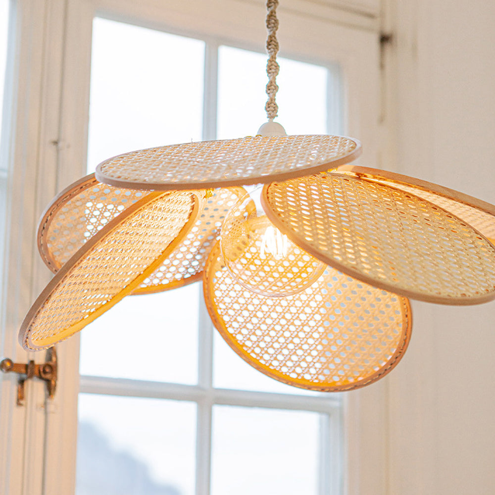 Ritta Naturale Fiore LED Lampada a Sospensione Rattan Soggiorno/Camera da Letto/Sala da Pranzo