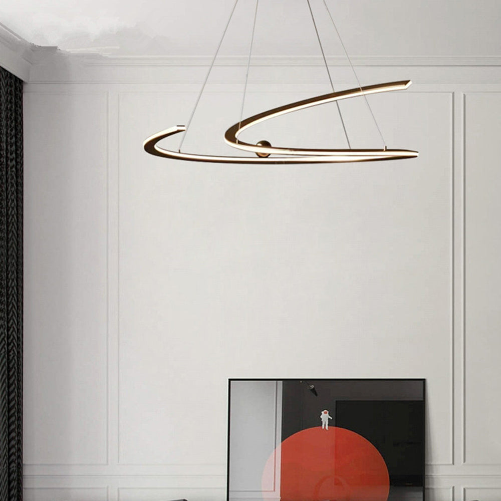 Arisha Lampada a Sospensione Metallo Oro Lineare Minimalista Camera da Letto
