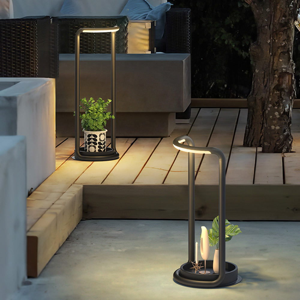 Ray Minimalista LED Rettangolare Solare Lampade da Esterno Giardino