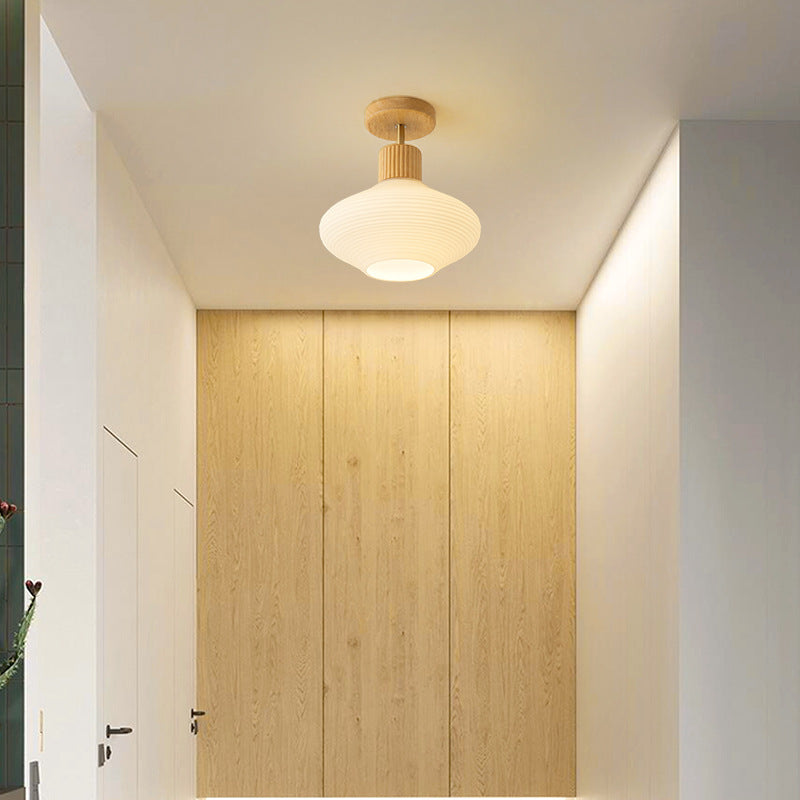 Arisha Moderno LED Legno/Vetro Plafoniera Legno/Noce Corridoio/Camera da letto