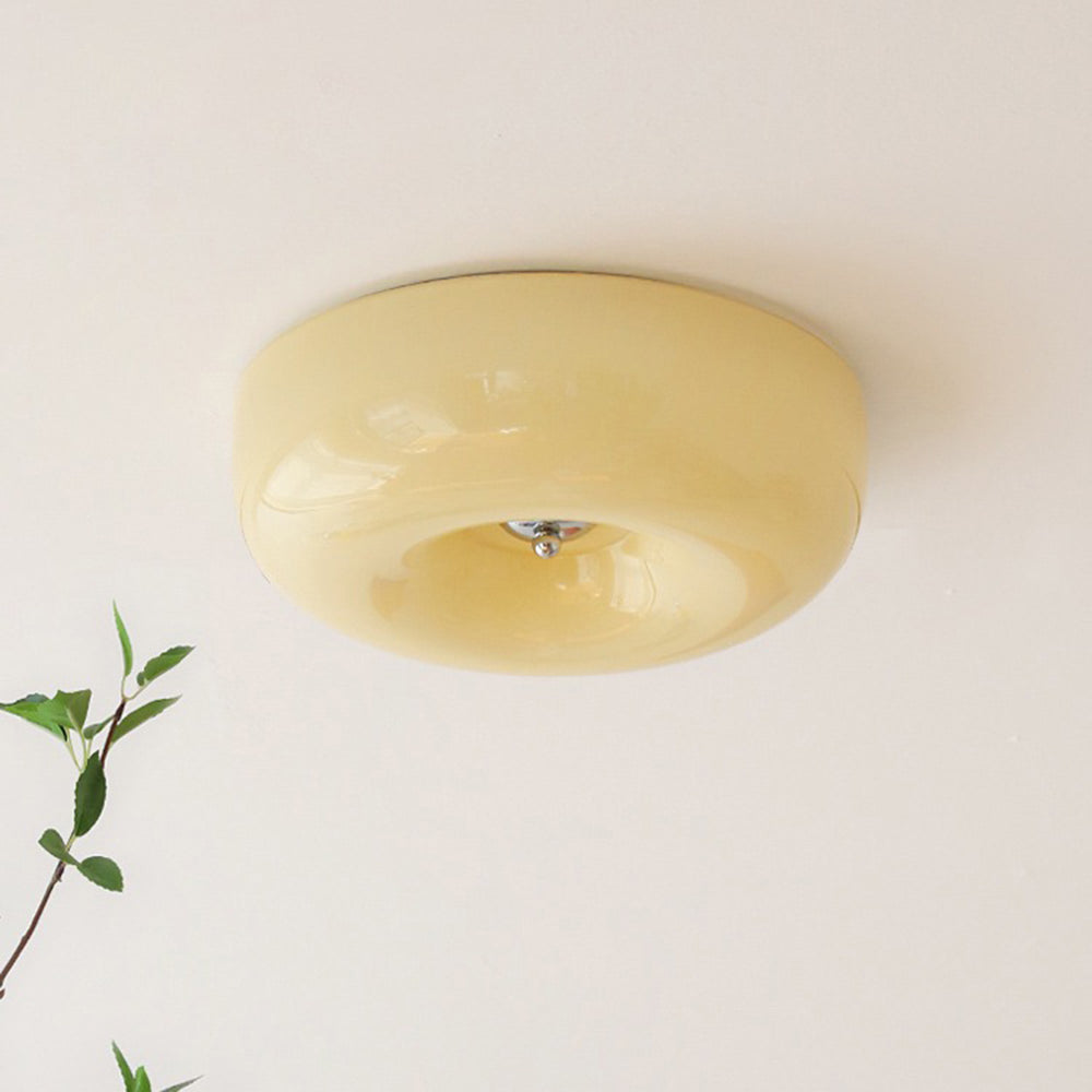 Valentina Lampada da Soffitto Vintage in Vetro Crema