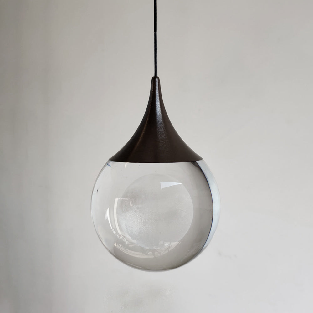 Aria Minimalista LED Speciale Luna Lampade a Sospensione Metallo Cristallo Trasparente Nero Soggiorno/Camera da Letto